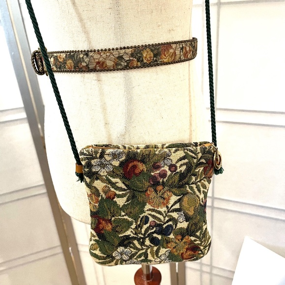 ELITE FRESNO Multicolor Tapestry Belt with Bead Trim - Size S - Picture 7 of 8